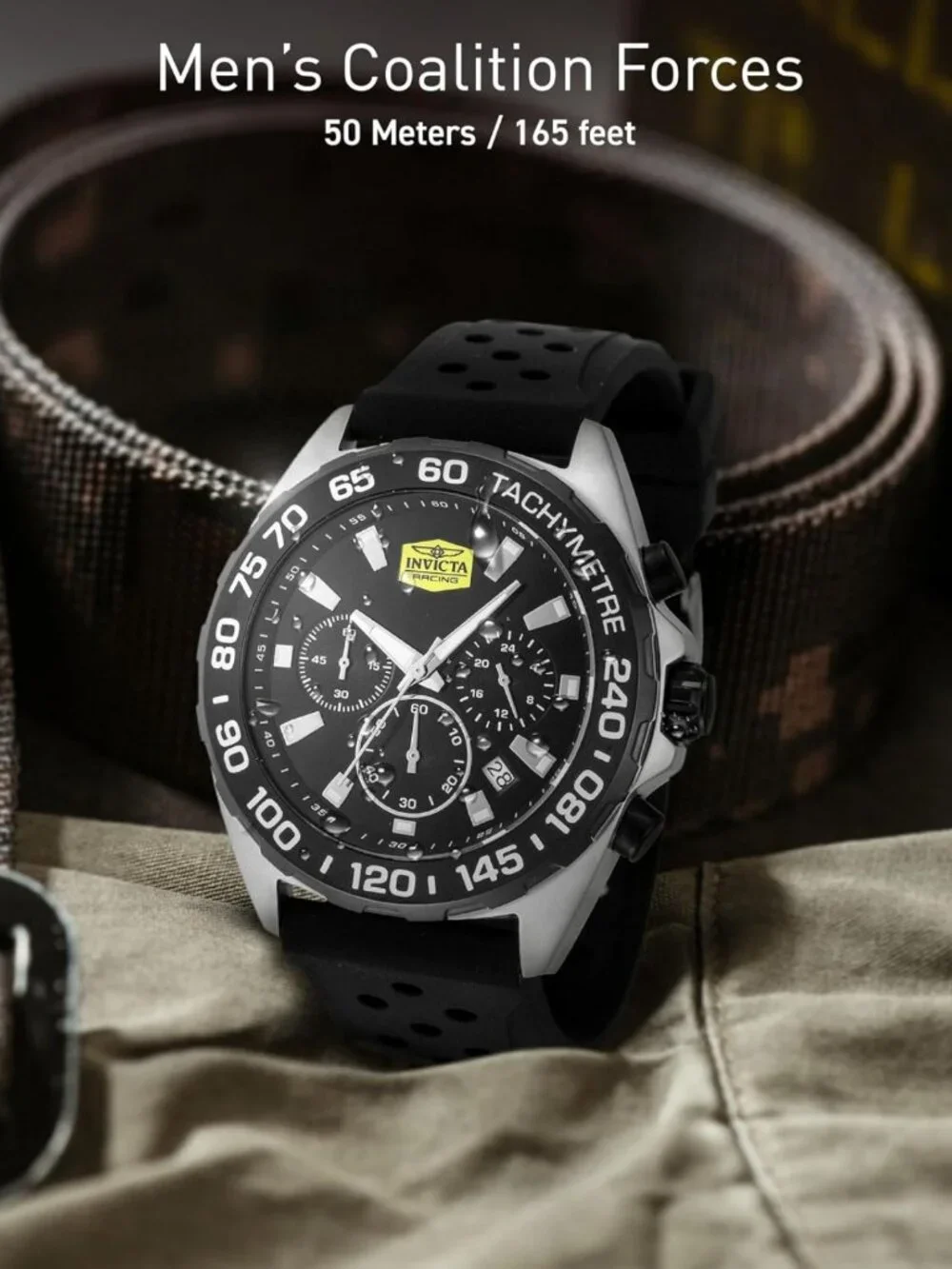 43mm Quartz Racing Watch for Men - Stylish, Durable, Water-Resistant Timepiece